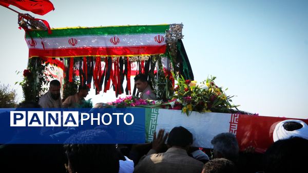 تشییع پیکر مطهر شهید گمنام در روستاهای شهرستان ریگان