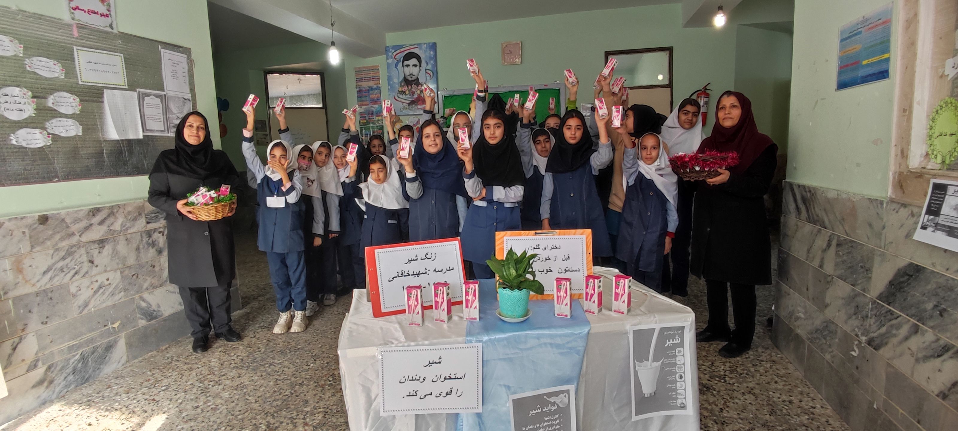 آغاز توزیع شیر در مدرسه شهید خاقانی شهرستان شیروان