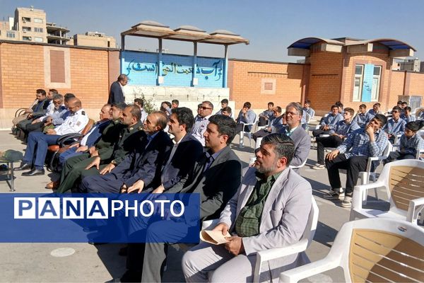 مراسم پدافند غیرعامل در دبیرستان بشارت بهارستاندو