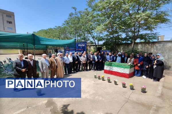 آیین خشت‌گذاری هنرستان اطلس روان کارا شهرستان پاکدشت 