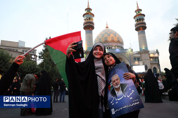 تجمع مردم تهران در محکومیت ترور «اسماعیل هنیه»