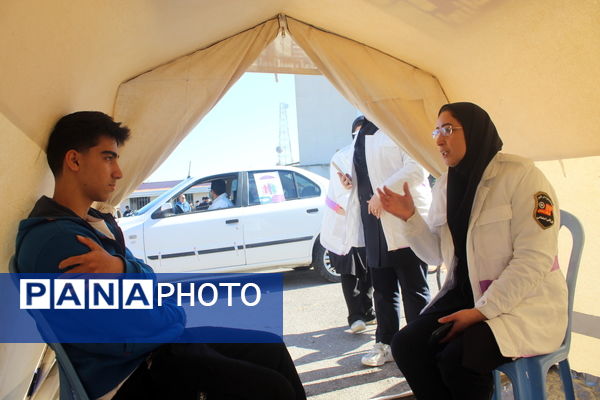 مانور سراسری زلزله در دبیرستان شهید باهنر گلوگاه