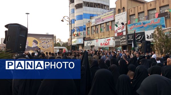 تجمع حضور شهروندان ساوجی در پی شهادت مظلومانه شهید اسماعیل هنیه