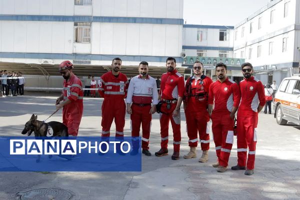 مانور تخلیه، امداد و نجات مصدوم اضطراری در دانشگاه فرهنگیان استان گلستان
