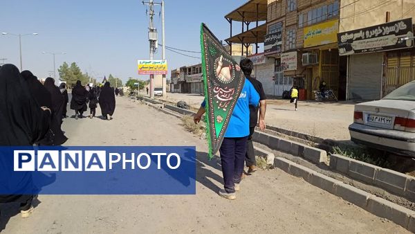 حرکت عشاق اهل بیت از موکب علی اصغری فدافن درآغازین لحظات اربعین حسینی