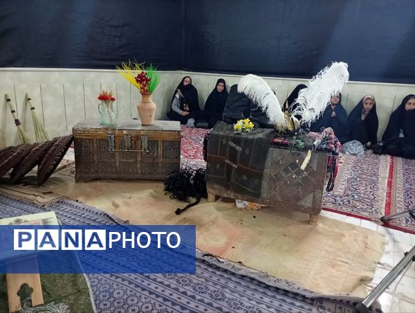 اجرای نمایش و شبیه خوانی دهه فاطمیه در تکیه ابوالفضلی روستای فدافن