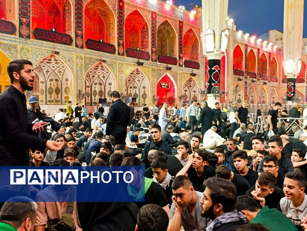 مراسم وداع کاروان فرستادگان امام رضا علیه السلام در نجف