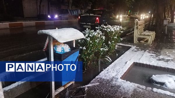 شبی برفی در نیشابور 