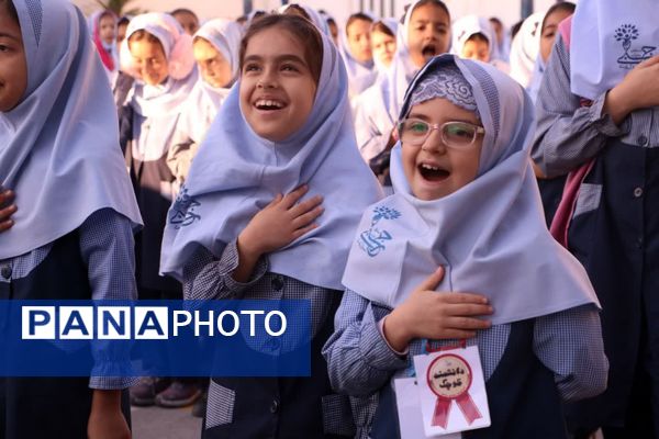 صبحگاه دانش در دبستان رجبی گرگان