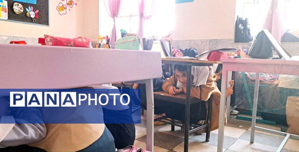 مانور زلزله در دبستان سمیه