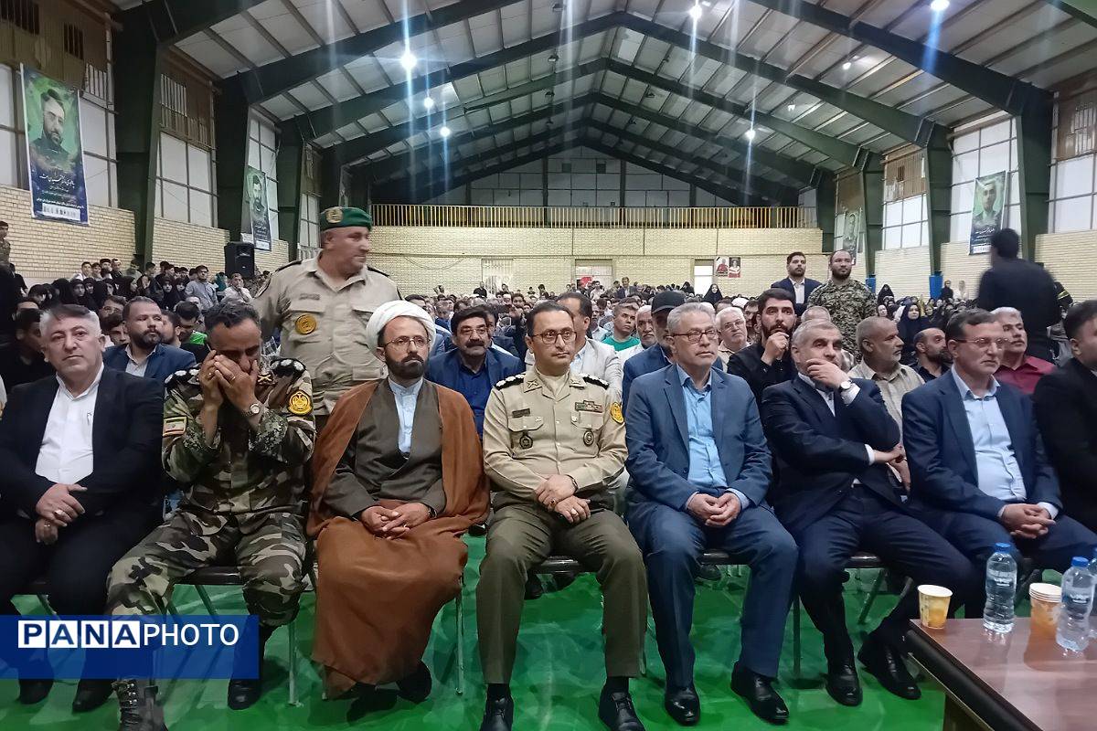 مراسم اولین سالگرد آیتالله رئیسی در سالن ورزشی امید اصیل آباد