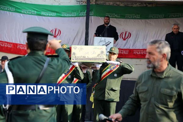 مراسم تشییع و تدوین شهید گمنام در اسلام آبادغرب