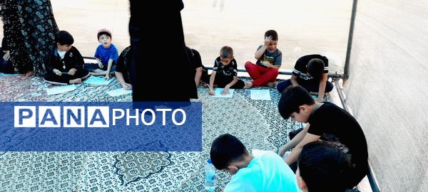 برپایی غرفه فرهنگی هنری موکب حضرت قاسم ابن الحسن(ع) شهرستان هلیلان