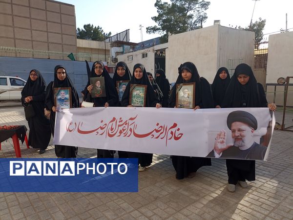 مراسم گرامیداشت یاد و خاطره شهدای خدمت به میزبانی بسیج جامعه زنان و سپاه پاسداران خلیل آباد
