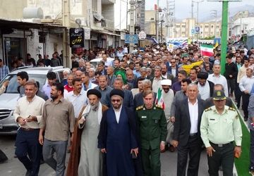 راهپیمایی روز استکبارستیزی در شهرستان لنده