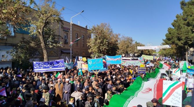 راهپیمایی ۱۳ آبان و روز دانش آموز نیشابور