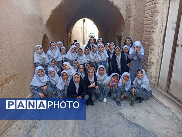 بازدید دانش‌آموزان میبدی از بافت سنتی شهرستان 