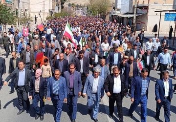 راهپیمایی باشکوه روز قدس در پلدختر؛ نمایش وحدت و حمایت از فلسطین