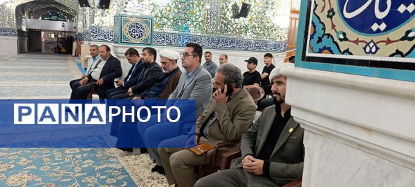 بدرقه دانش‌آموزان اعزامی به پیاده‌روی اربعین 