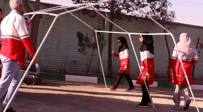 آیین بزرگداشت هفته پدافند غیرعامل در منطقه کهریزک 