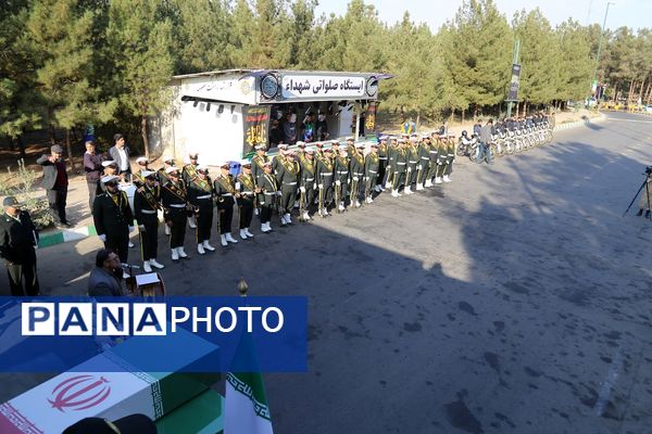 آیین استقبال از پیکرهای مطهر شهدای گمنام در بهشت معصومه(س)