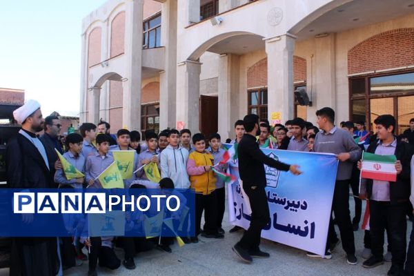 خروش دانش‌آموزان گرگانی در روز حماسه و بصیرت
