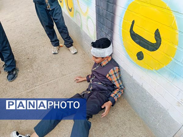 مانور زلزله در دبستان شهید پسندیده فدافن  