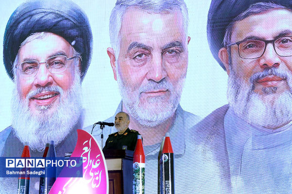 مراسم گرامیداشت شهید سیدحسن نصرالله همزمان با تشییع شهدا در لبنان - تهران