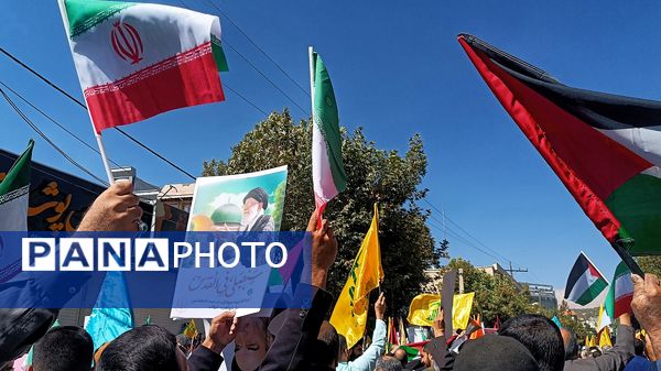 حضور پرشور مردم کهگیلویه و بویراحمد در راهپیمایی «بشارت نصر» در حمایت از مقاومت اسلامی