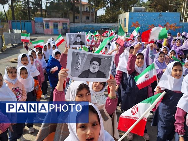 اعلام انزجار دانش‌آموزان ملاردی از رژیم کودک‌کش و جنایتکار صهیونیستی و حمایت از جبهه مقاومت