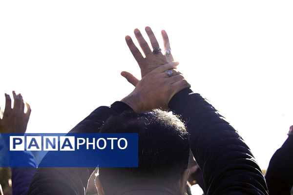 مراسم وداع با ۷ پیکر شهید گمنام هشت سال دفاع مقدس