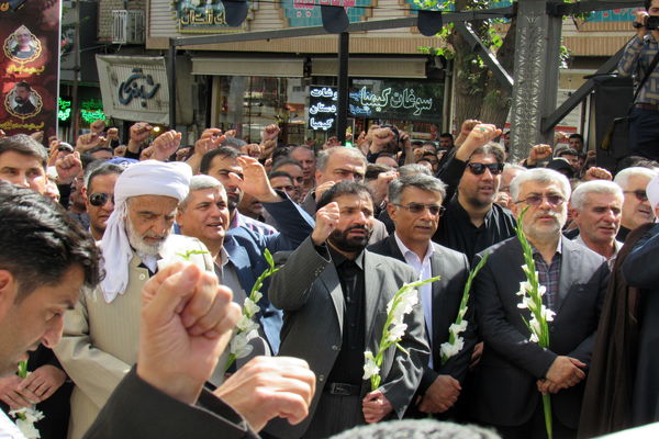 خروش بی‌نظیر سنندج در بدرقه شهید اقتدار ملی «رضا بسطامی» 