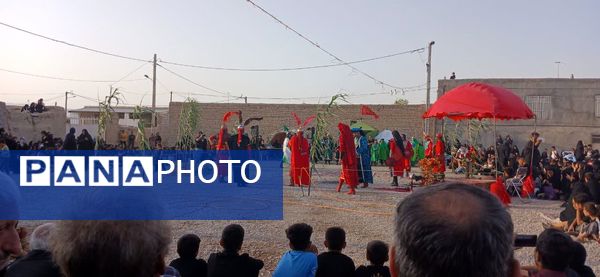 آیین تعزیه‌خوانی در عاشورای حسینی در روستای حسین آباد شیروان