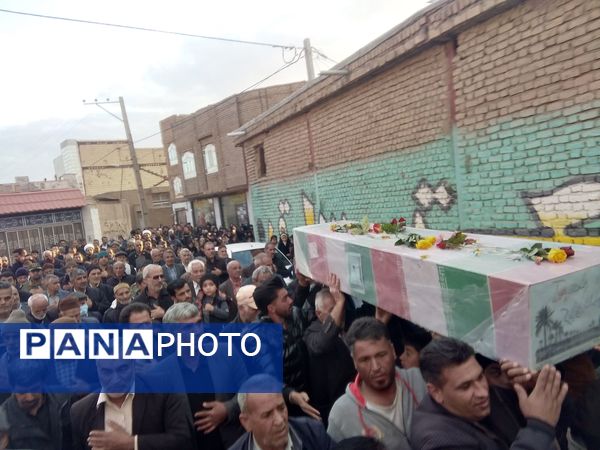 مراسم وداع با شهید گمنام در روستای جابوز شهرستان خلیل‌آباد 