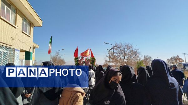 تشییع شهید گمنام در دبیرستان نورالهدی کبودراهنگ 