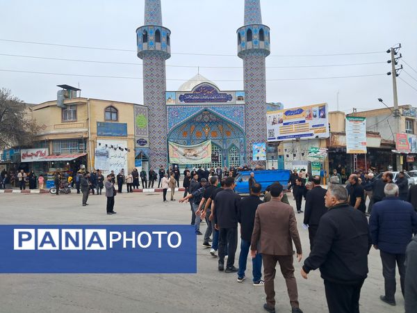 مراسم دسته روی و سینه زنی مردم آشخانه به مناسبت شهادت امام علی (ع)