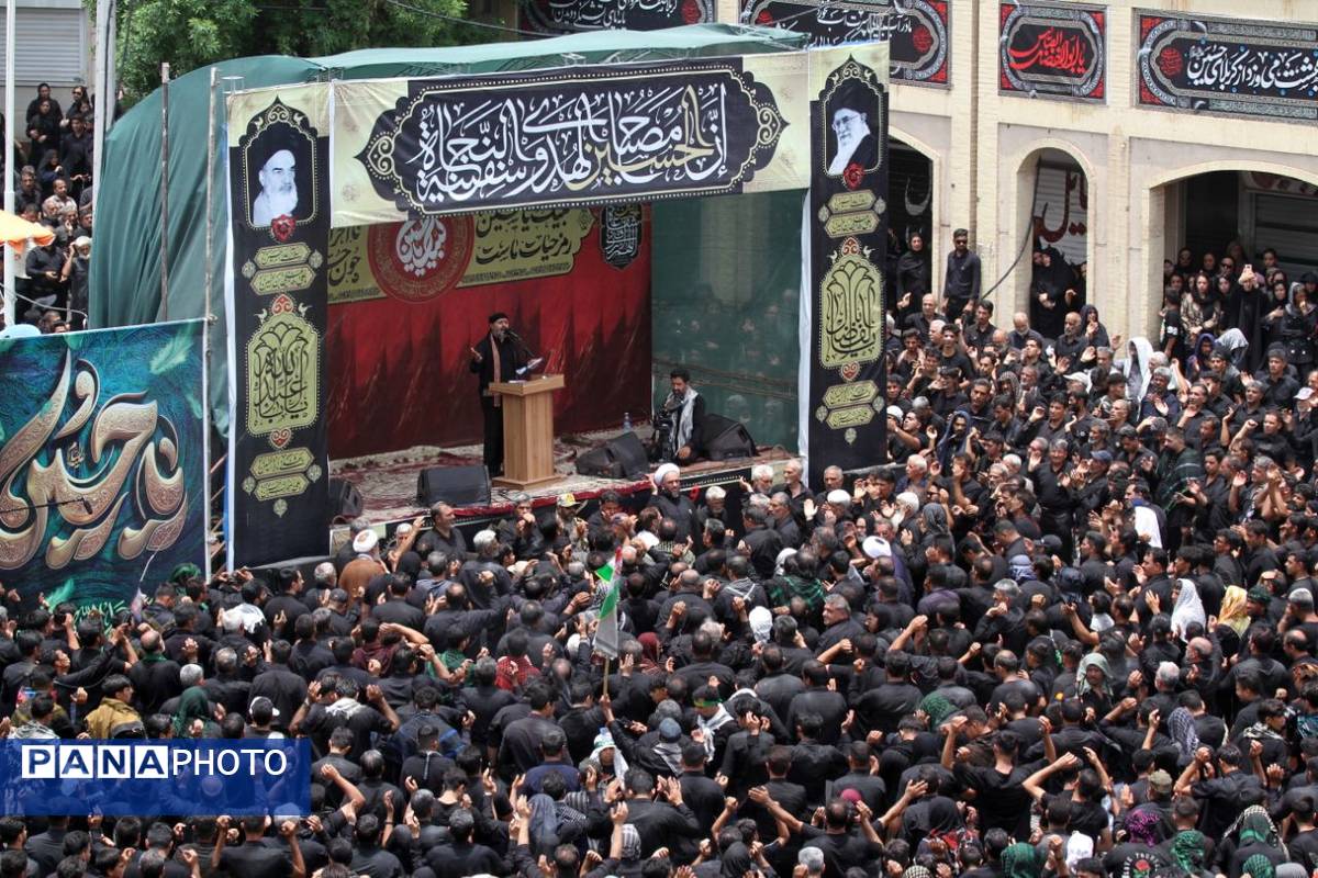 عزاداری عاشورای حسینی در گرمای سوزان بم