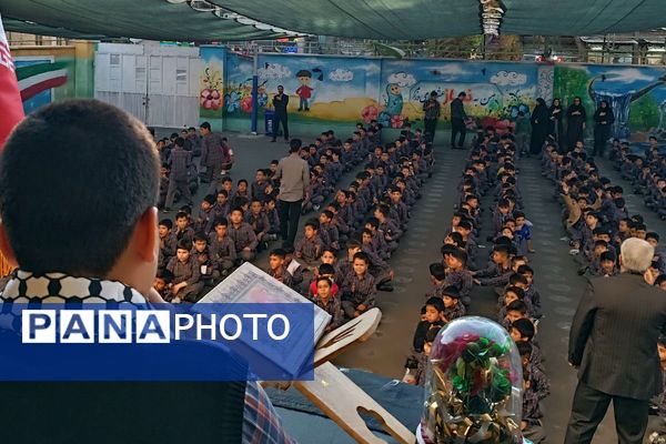 دانش‌آموزان دبستان علامه طباطبایی پیشوا در سوگ مادر عالم خلقت