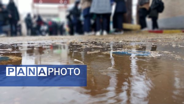 اولین بارش باران الهی در شهر زیبای  نیشابور 