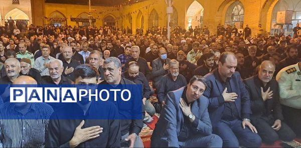 مراسم وداع با شهید امنیت هادی میرآبادی در مسجد جامع شهرستان نیشابور 