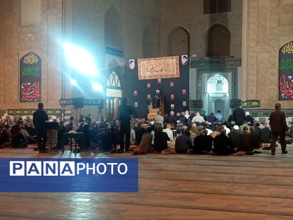مراسم عزاداری سیدالشهدا (ع) در مسجد جامع نیشابور