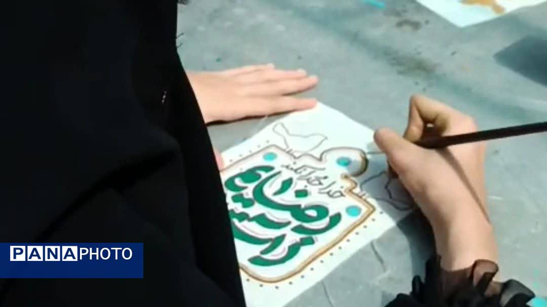 خدمت رسانی موکب سوغات و هنر دختران نوجوان مشهدی