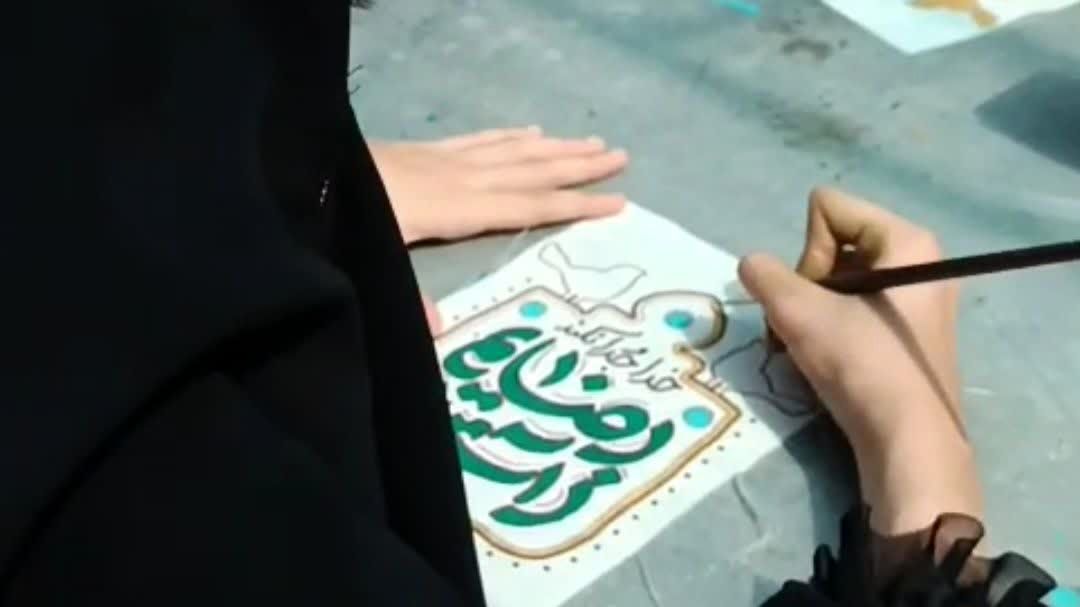 خدمت رسانی موکب سوغات و هنر دختران نوجوان مشهدی 