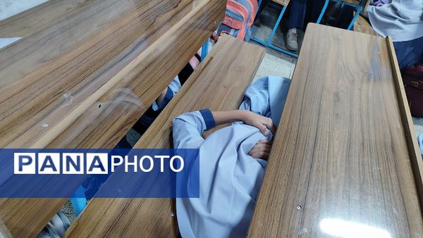 بیست و هفتمین مانور زلزله سراسری در مدرسه شاهد خیر سجادی 