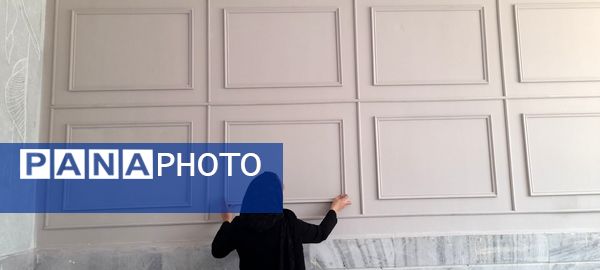 رنگ آمیزی و پتینه‌کاری هنرستان حضرت معصومه (س) شیروان در اوقات فراغت تابستان