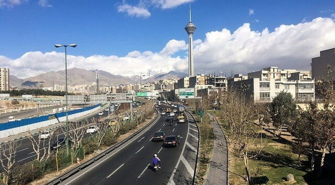 پیش‌بینی وزش باد و آسمانی ابری برای تهران