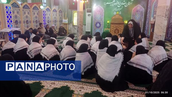 آیین بدرقه کاروان راهیان نور هنرستان بنت الزهرا هادی‌شهر 