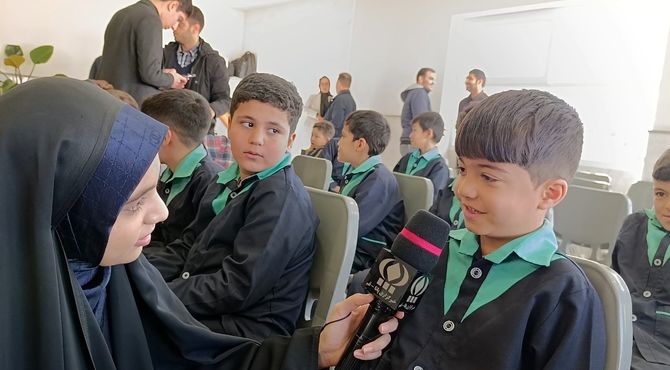 آیین افتتاح مدرسه شهید حسن‌ قربانی روستای بیدهند قم