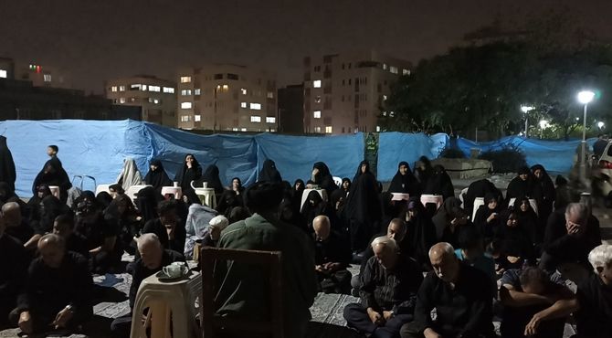 عزاداری آقا علی بن موسی الرضا(ع) در مسجد امام حسین(ع)