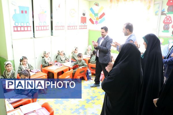 بازدید معاون نظارت و ارزیابی سازمان ملی تعلیم و تربیت کودک از کودکستان ملورین ناحیه دو شهرری 